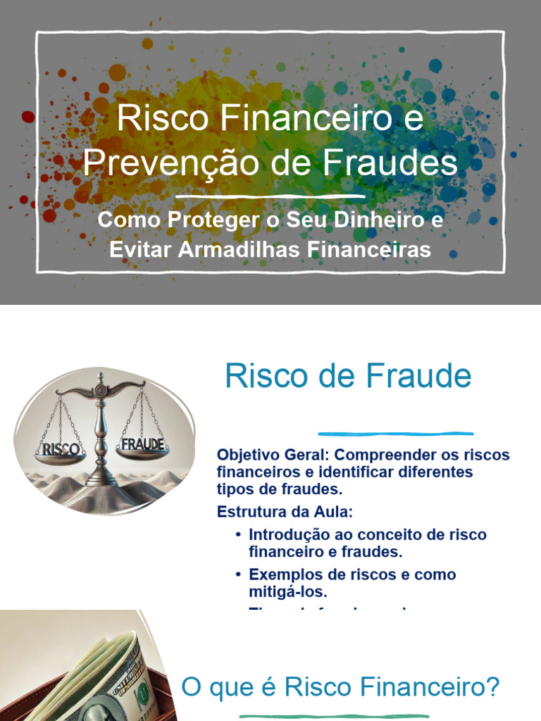 Risco Financeiro e Prevenção de Fraudes | PDF | Dinheiro | Phishing