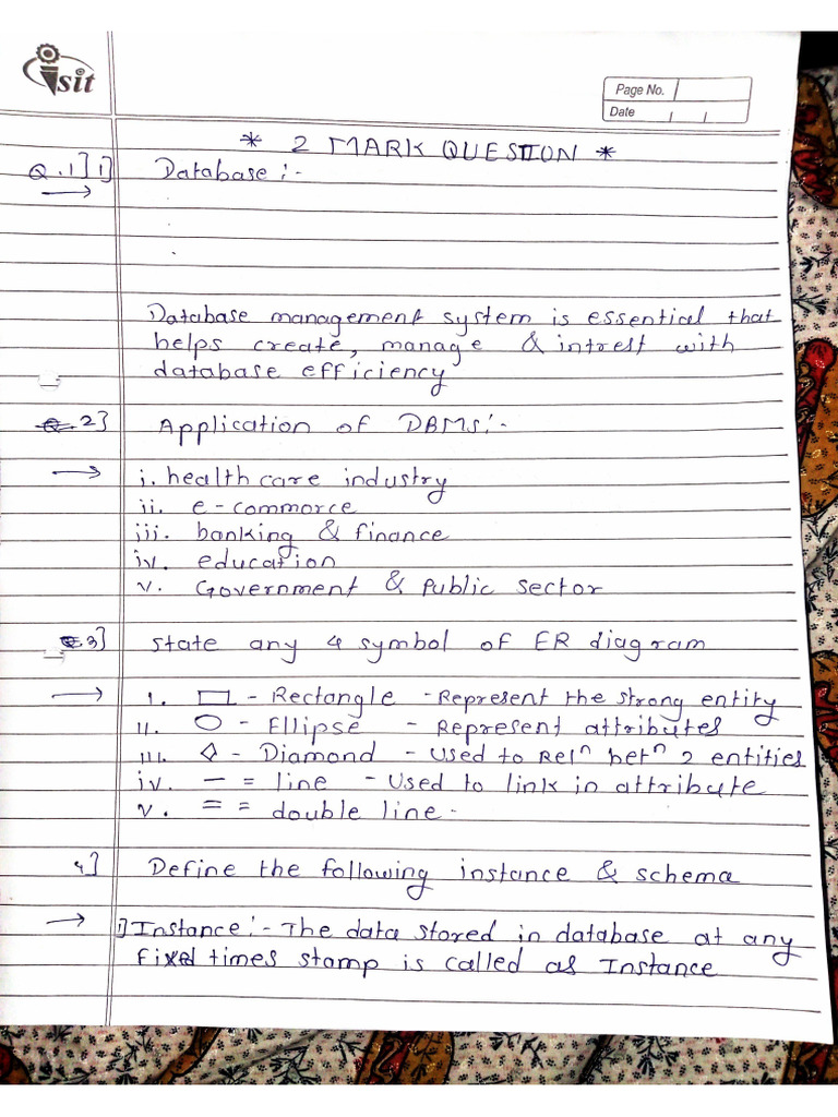 Question Bank Answer of Dbms | PDF