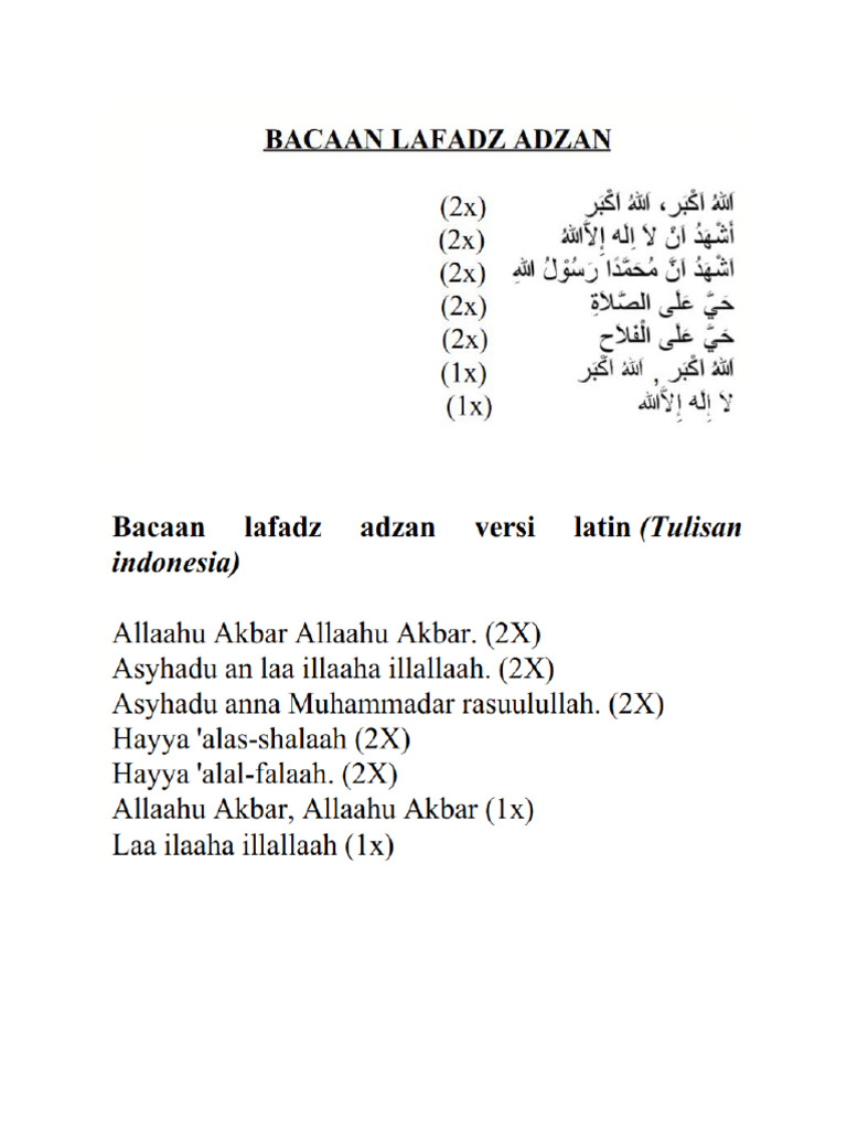 Teks Azan | PDF