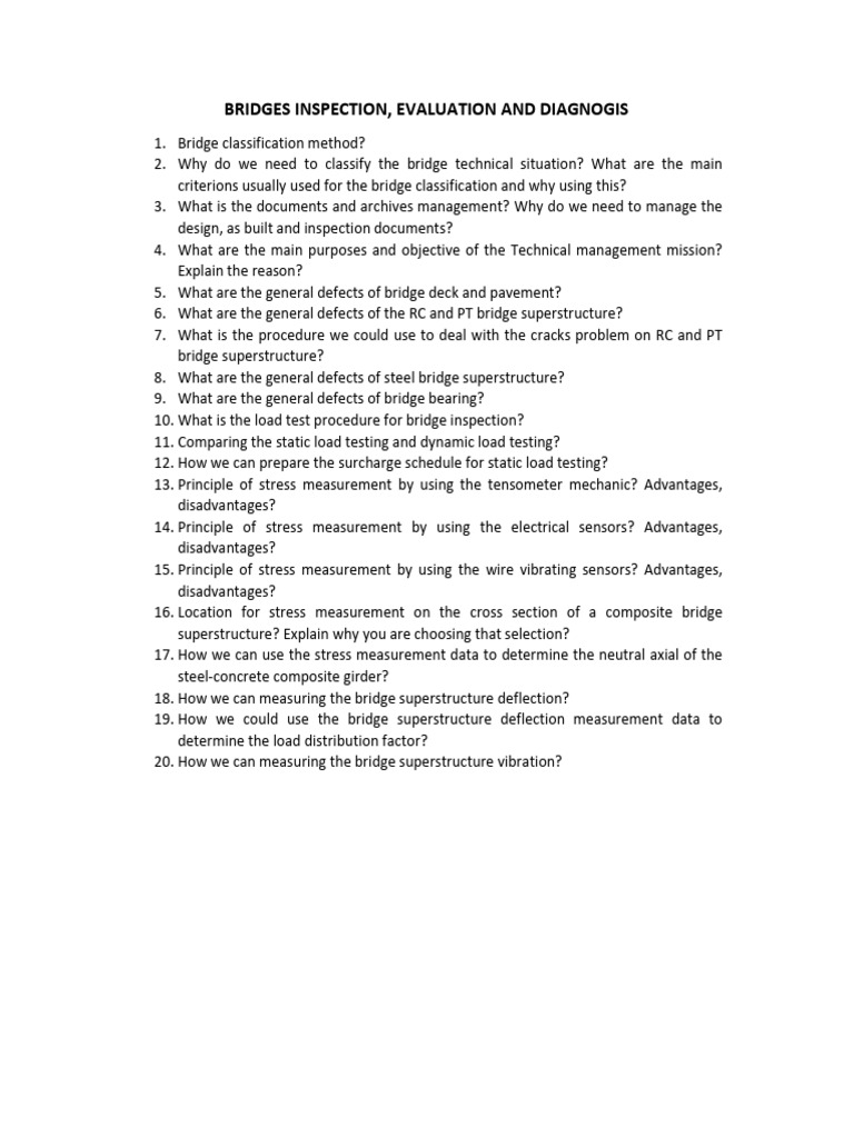 Bridge Inspection and Evaluation Guide | PDF