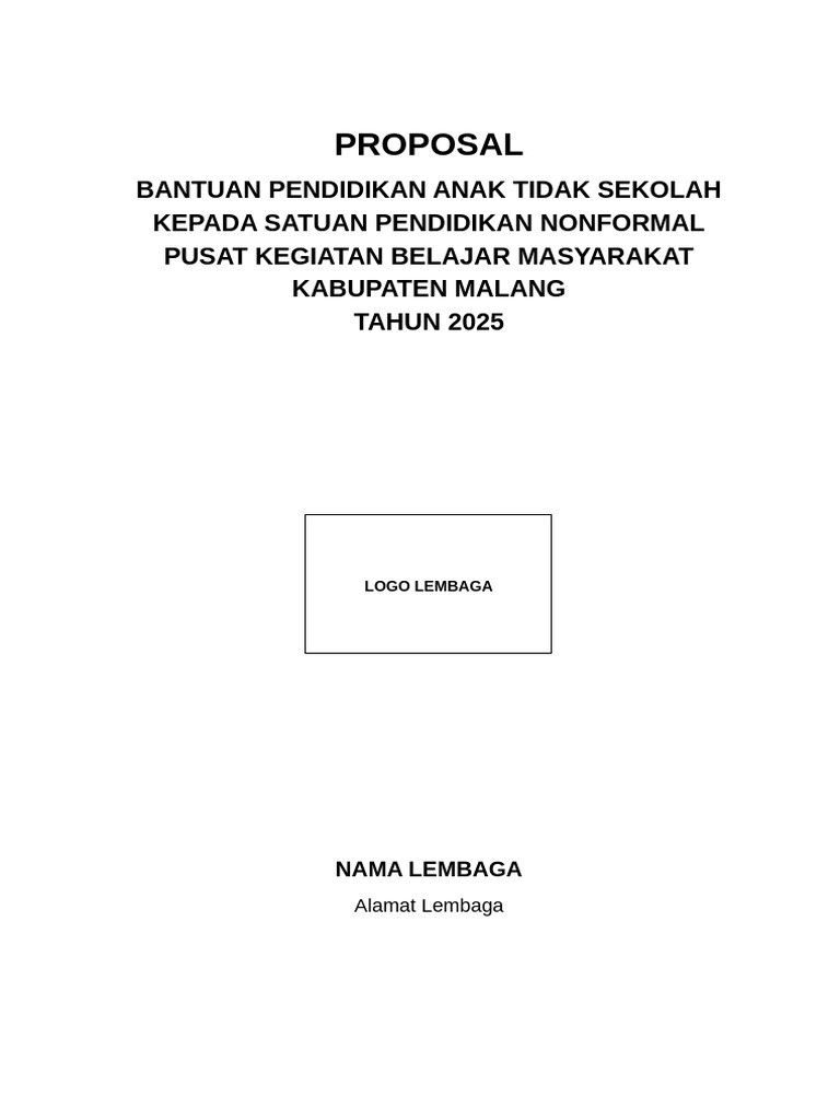 Proposal Bantuan Pendidikan ATS 2025 | PDF