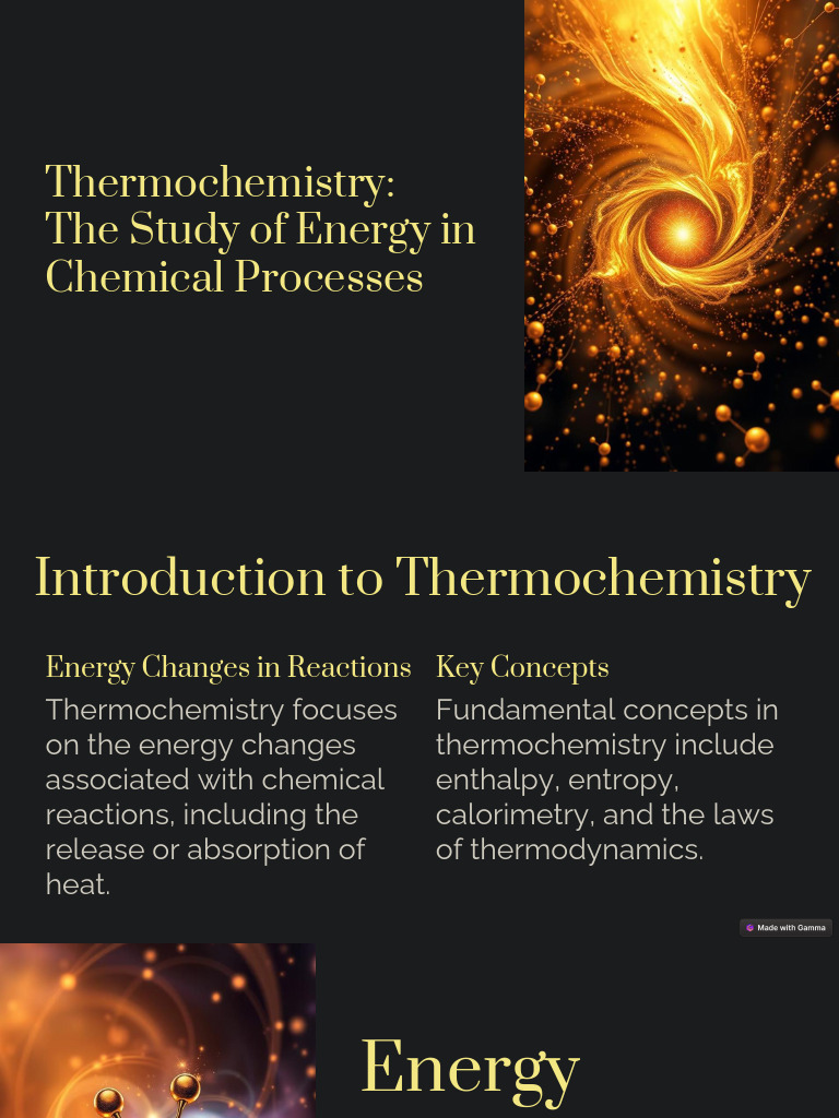 Thermochemistry: Energy in Reactions | PDF | Heat | Calorimetry