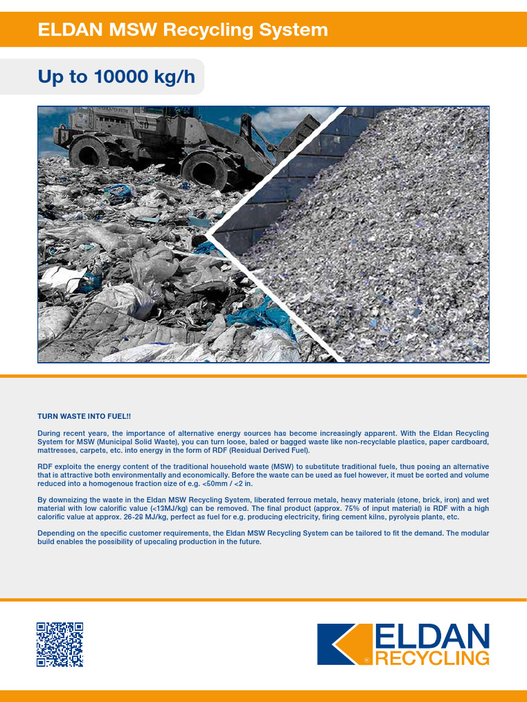 Eldan MSW Recycling System Overview | PDF | Municipal Solid Waste ...