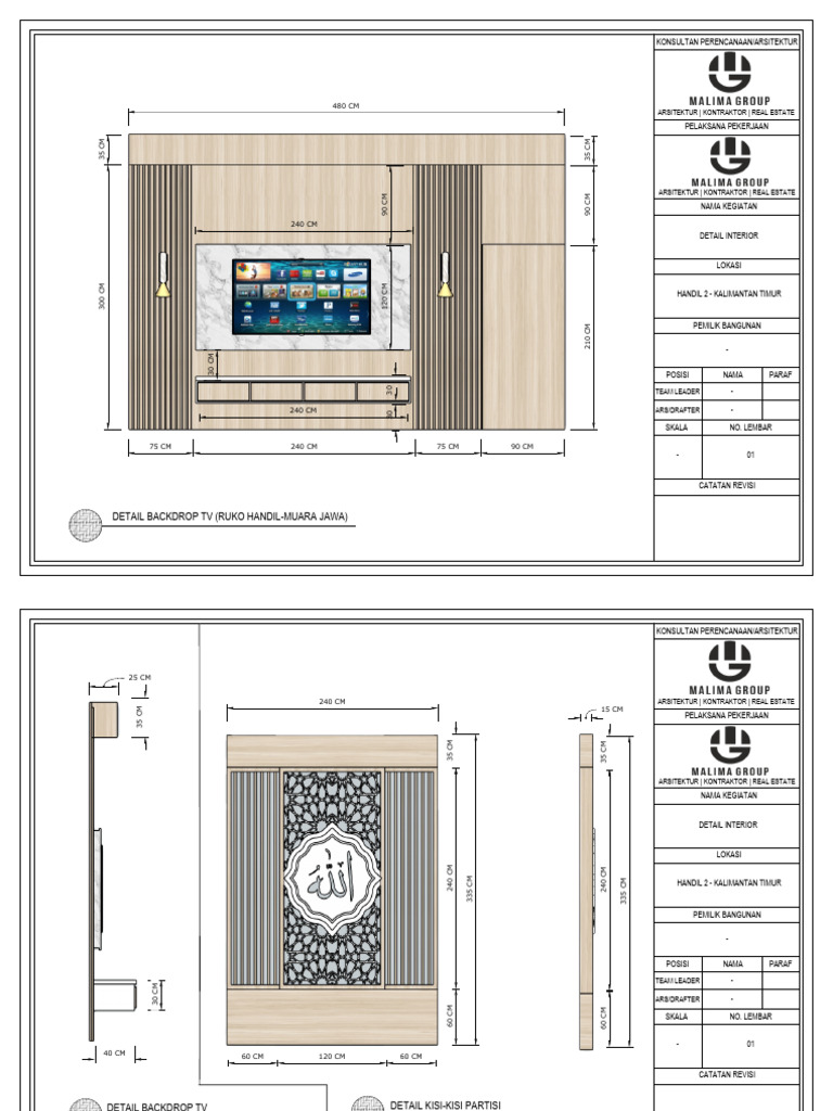 Detail Interior (Backdrop + Partisi) | PDF