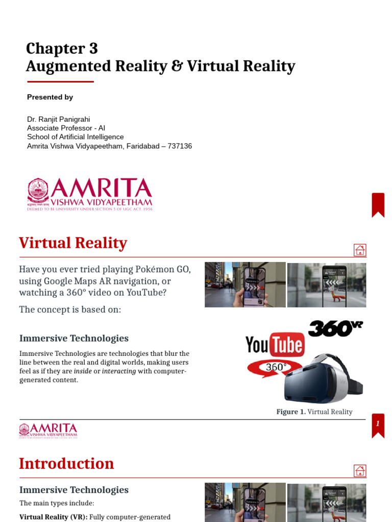 Immersive Technologies: VR & AR Overview | PDF | Virtual Reality ...
