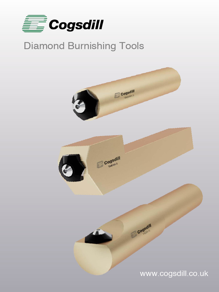 Cogsdill Diamond Burnishing Tool Overview | PDF | Mechanical ...