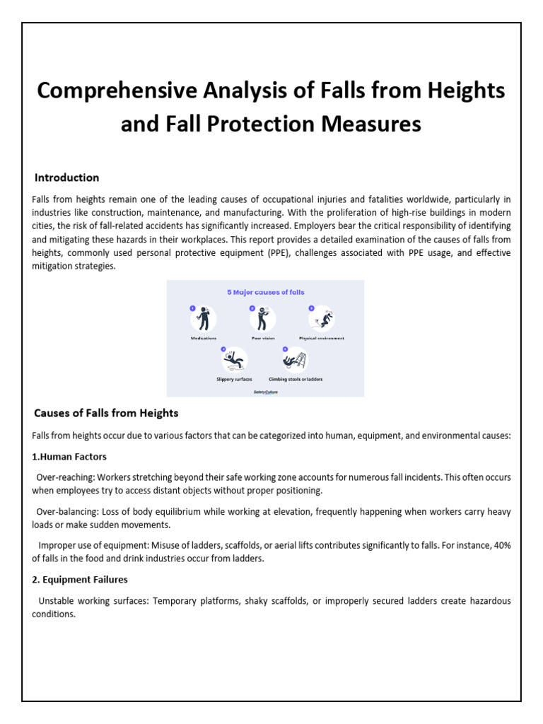 Fall Hazards and Protection Strategies | PDF | Personal Protective ...