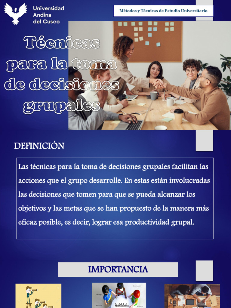 Técnicas Efectivas para Decisiones Grupales | PDF | Toma de decisiones ...