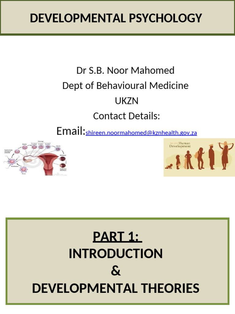 Developmental Psychology Overview | PDF | Developmental Psychology ...