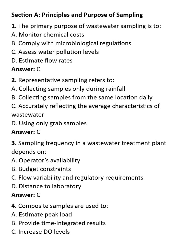 Wastewater Sampling Techniques and Guidelines | PDF | Accuracy And ...