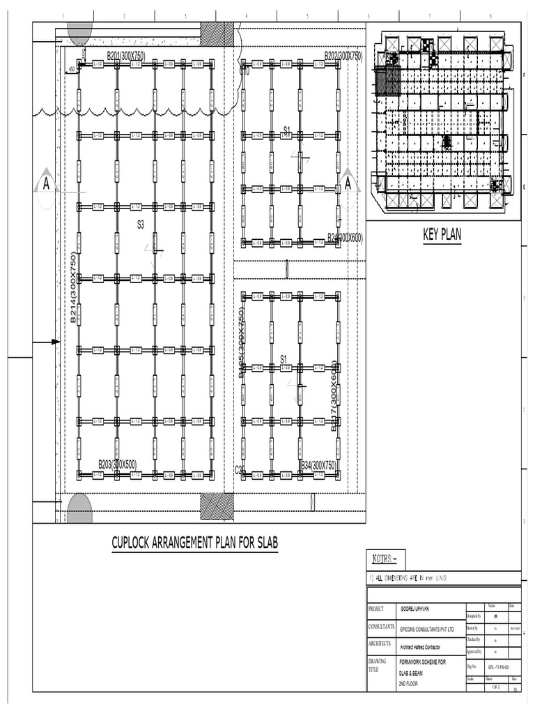 Formwork Scheme for Slab & Beam | PDF