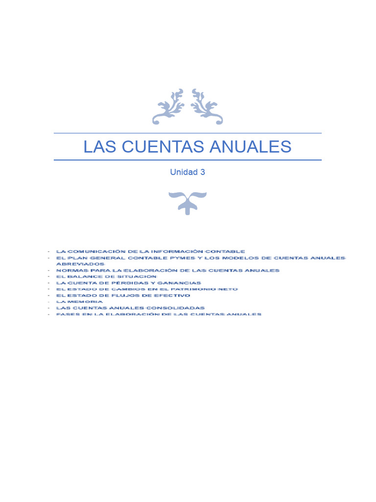 Tema 3 - CUENTAS ANUALES | PDF | Estado financiero | Contabilidad