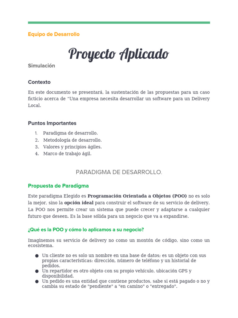 Propuesta de Proyecto | PDF | Programación orientada a objetos | Objeto ...