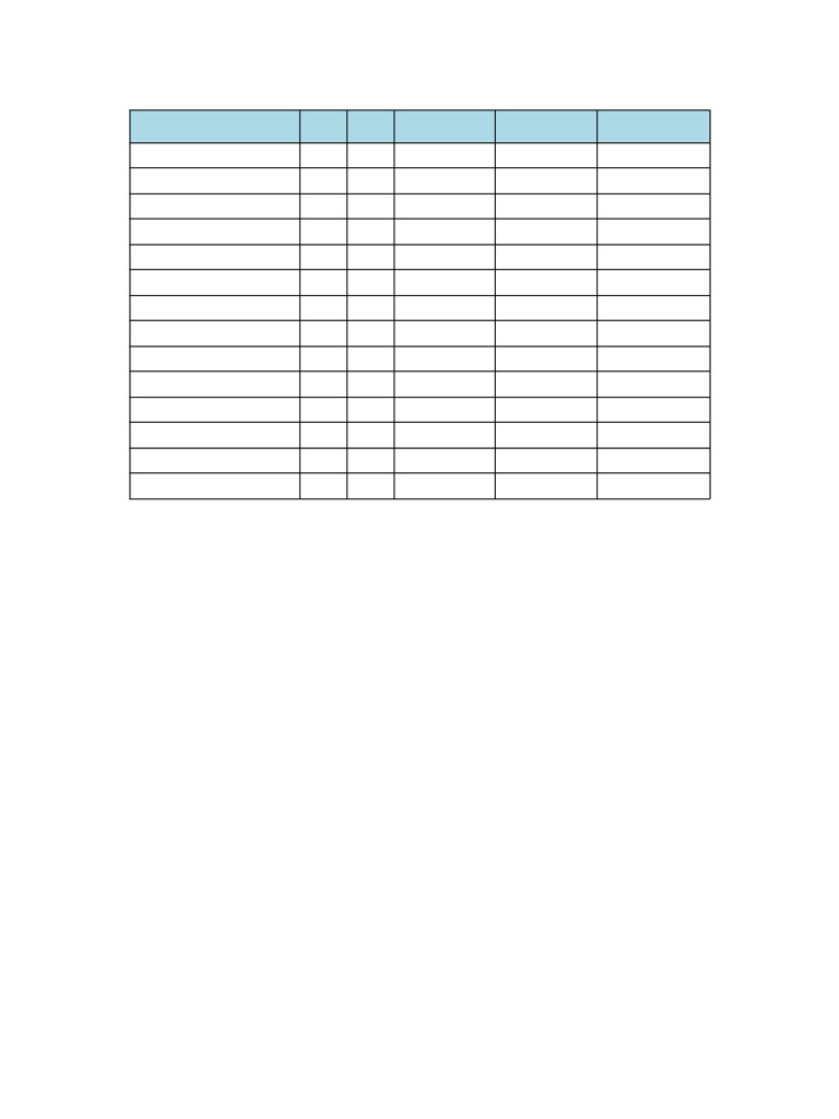Typed Table | PDF
