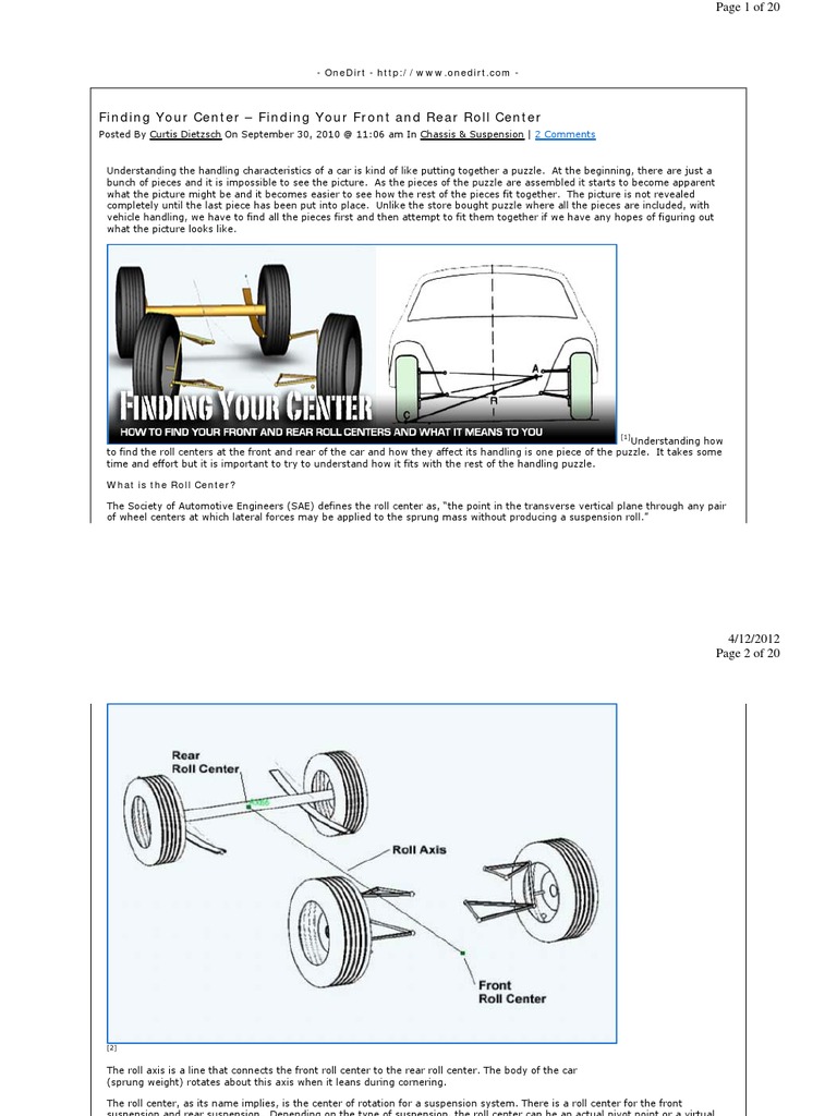 Find Your Roll Center | PDF | Land Vehicles | Motor Vehicle