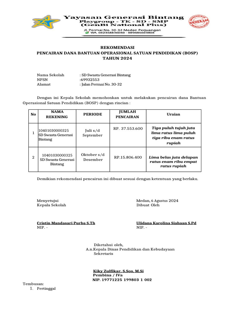 CONTOH Format Rekom | PDF
