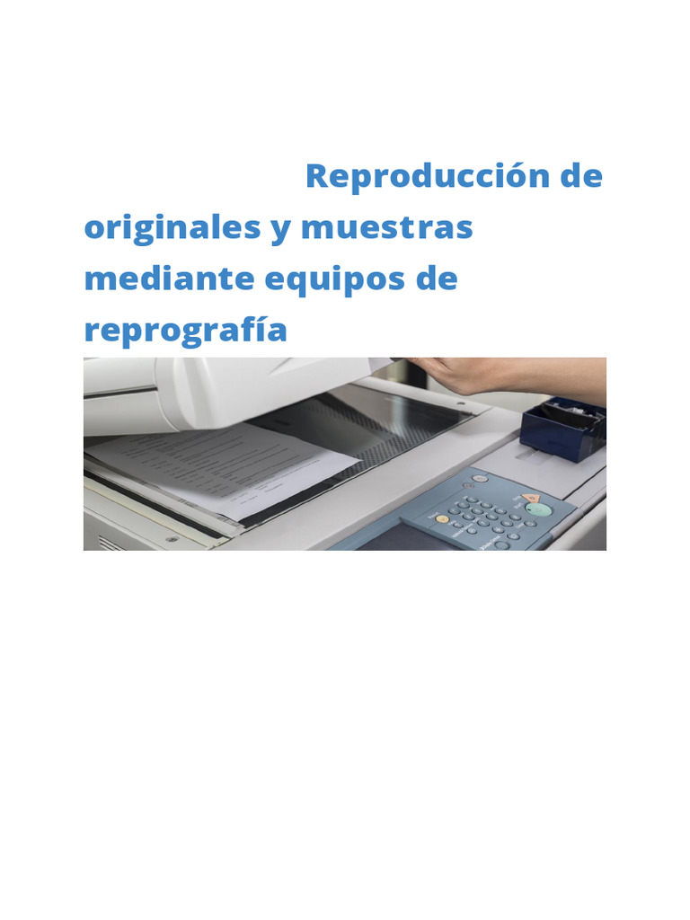Apuntes - Trabajos de Reprografía - Unidad 5 | PDF | Impresora ...