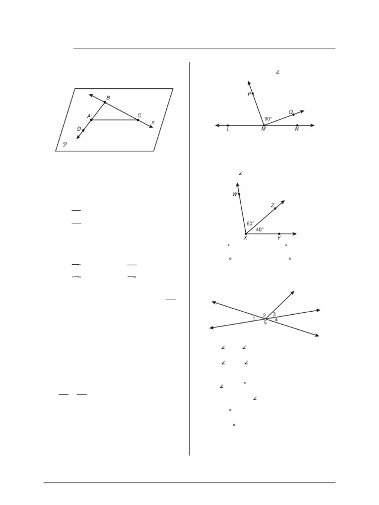 Geometry Chapter 1 Test Questions | PDF | Area | Elementary Geometry