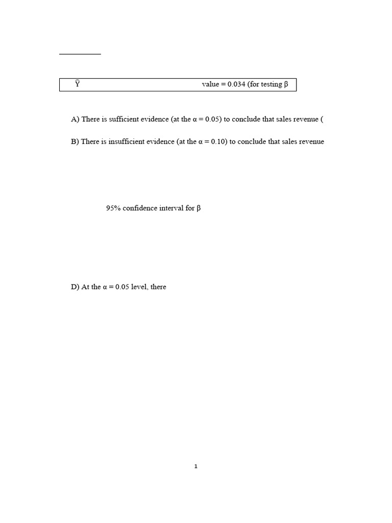 第13章選擇題 2 | PDF | Student's T Test | Errors And Residuals