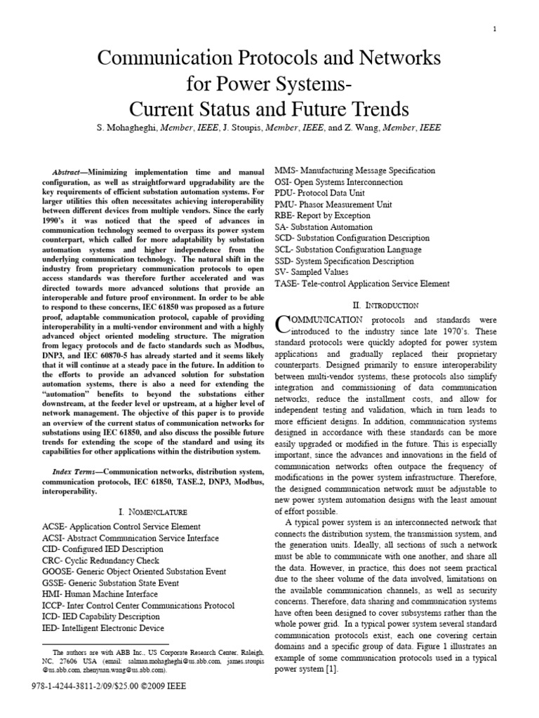 IEC 61850: Future of Substation Automation | PDF | Computing | Network ...