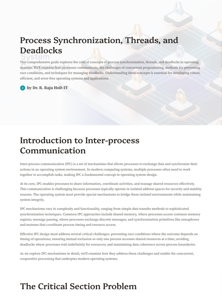 Understanding Semaphores in IPC | PDF | Process (Computing ...