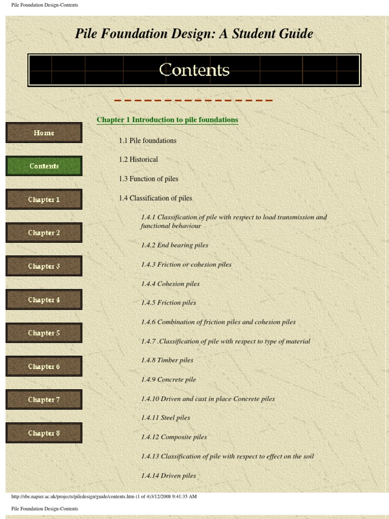 Pile Foundation Design Guide for Students | PDF | Deep Foundation ...