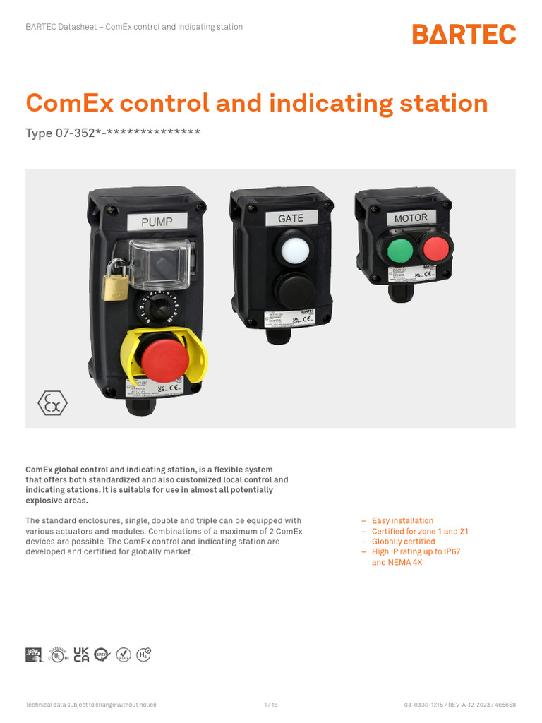 Explosion-Proof Control Station Overview | PDF | Electrical Engineering ...