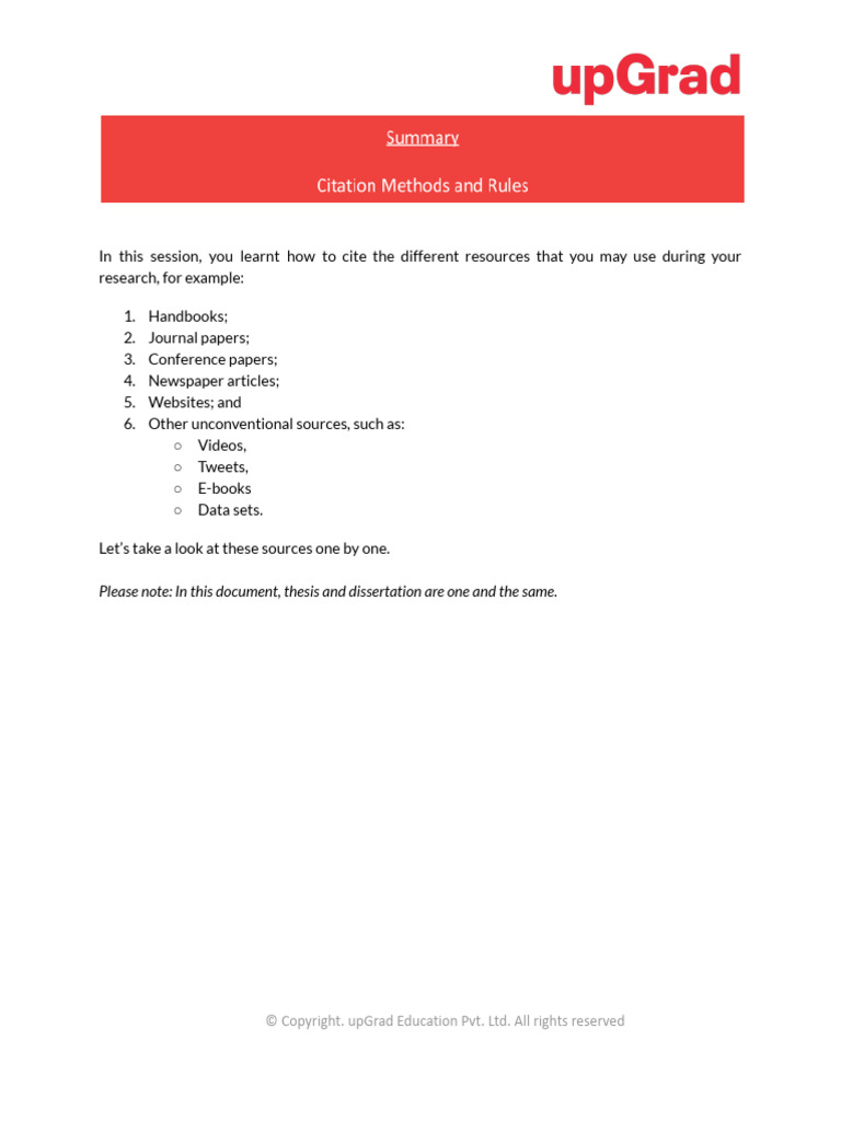 Citation+Methods+and+Rules+ +Summary+Doc | PDF | Copyright