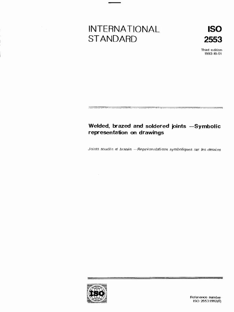 ISO 2553: Symbolic Joint Representation | PDF | International ...