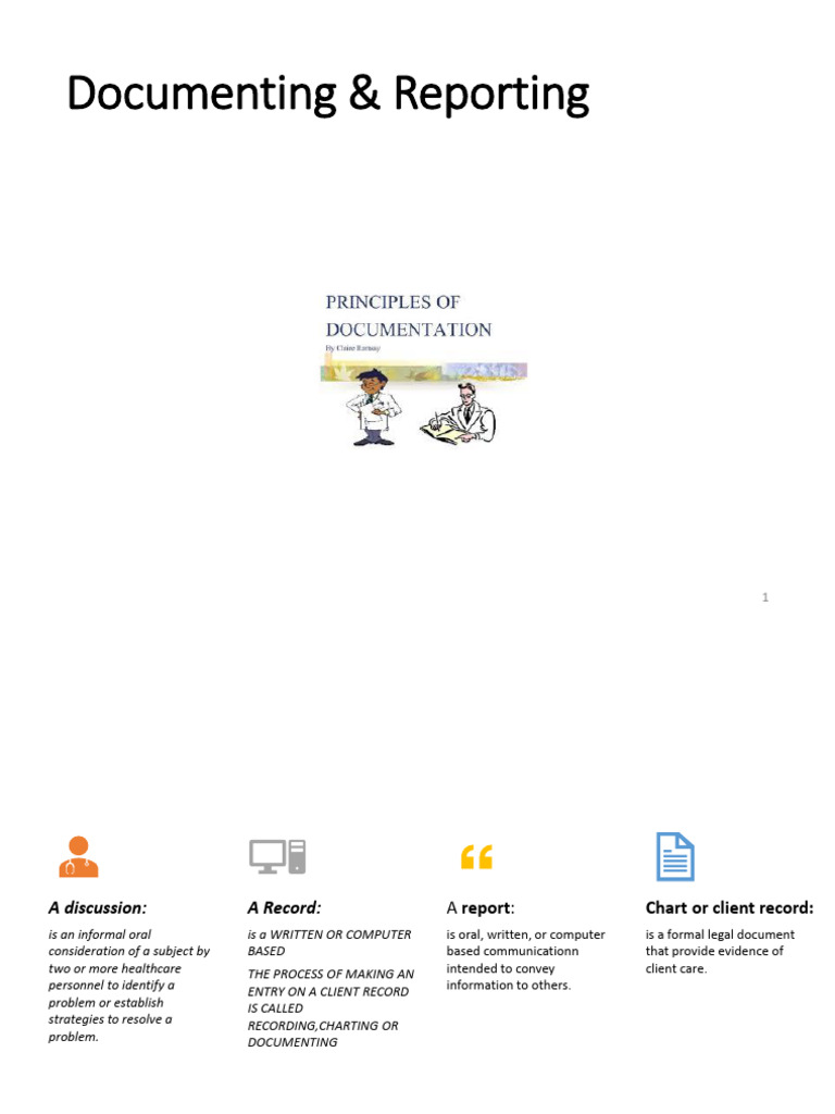 Effective Documentation & Reporting Practices | PDF | Nursing ...
