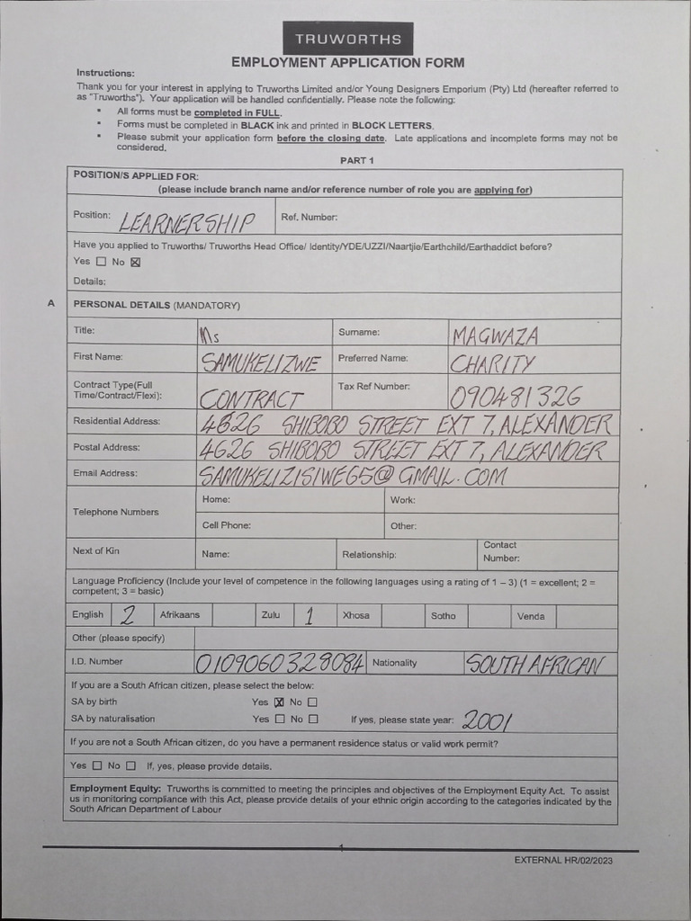 App Form | PDF