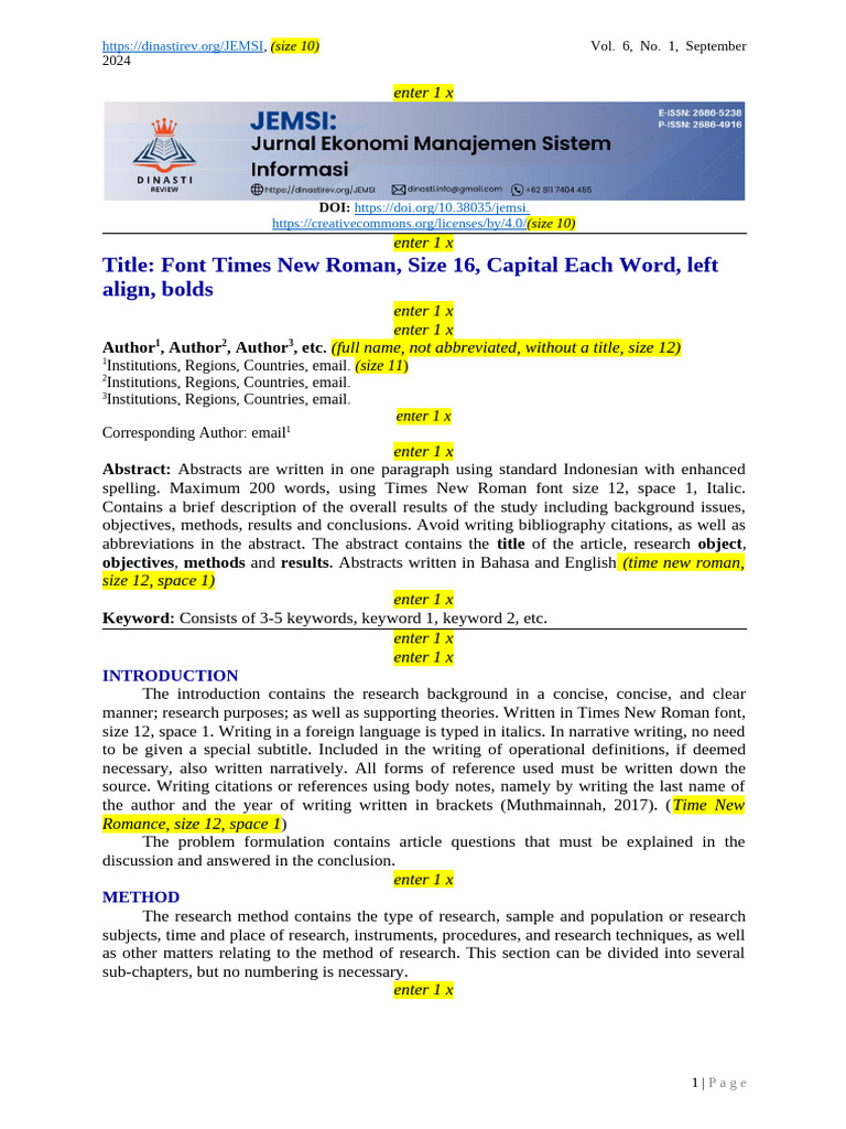 JEMSI Submission Guidelines | PDF | Abstract (Summary) | Science