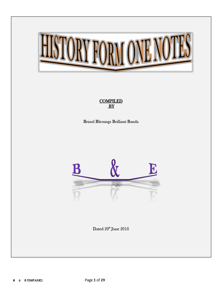 History Form One Study Notes | PDF | Twelve Olympians | Ancient Egypt