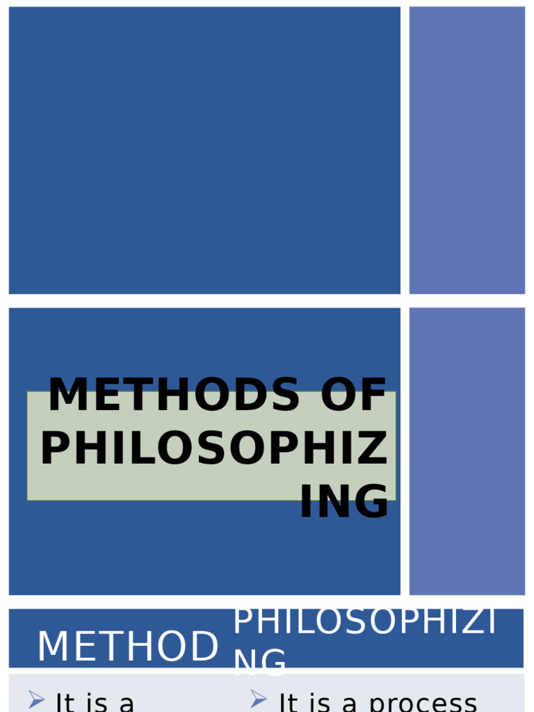 Iphp Lesson 2 Methods of Philosophizing | PDF | Logic | Analytic Philosophy