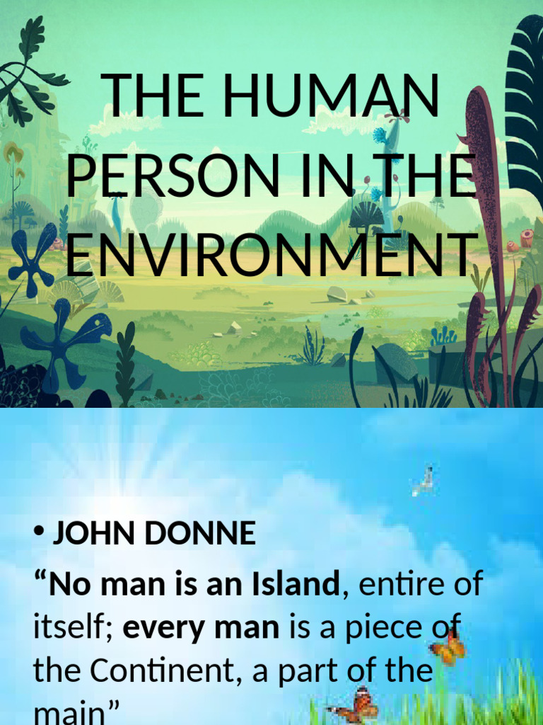 The Human Person in The Environment | PDF | Natural Environment ...