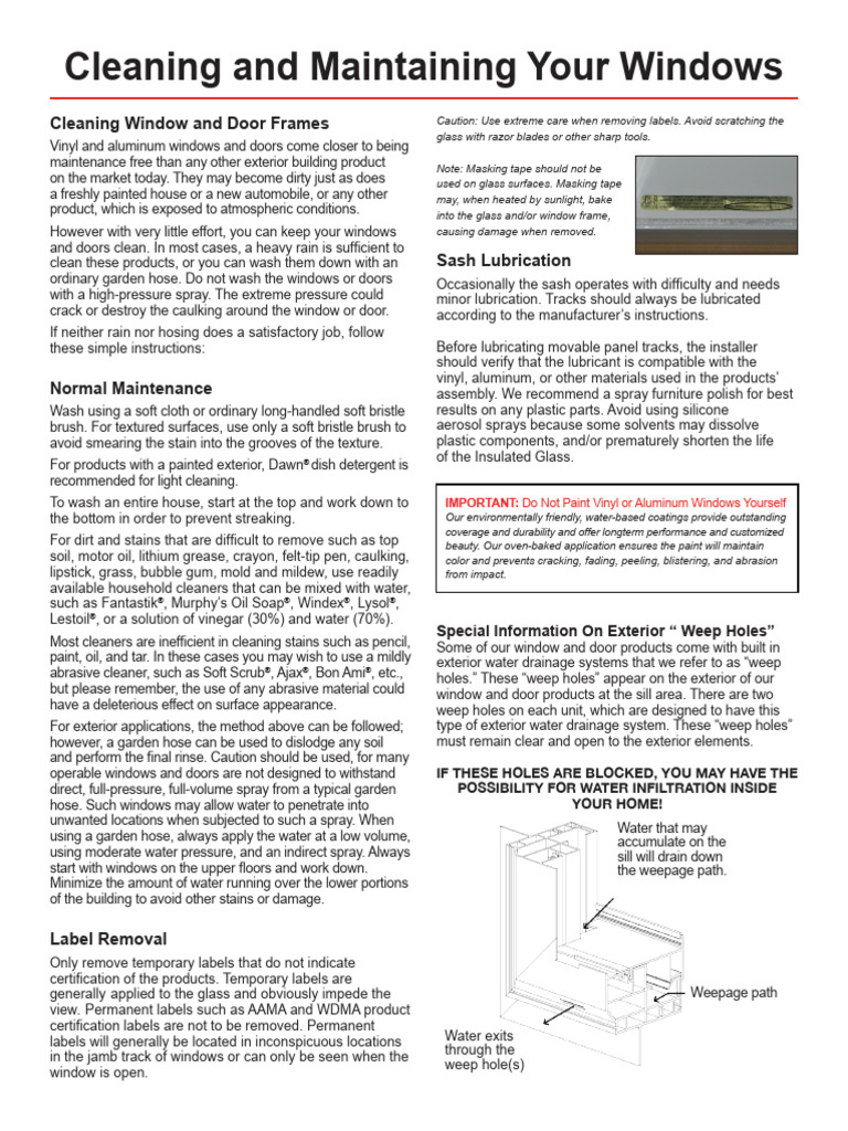 Window and Door Maintenance Guide | PDF | Window | Door