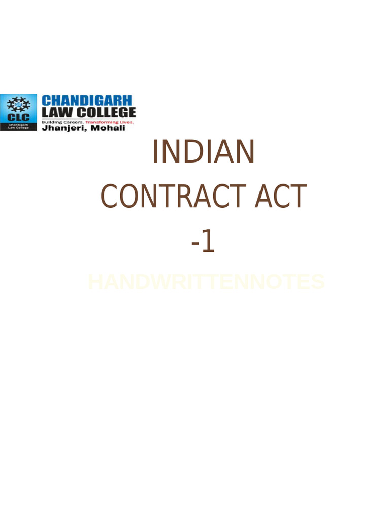 Bba Notes Contract Hand Written | PDF