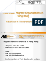 Indonesian Migrant Organisations in Hong Kong: Advocacy in Transnational Space