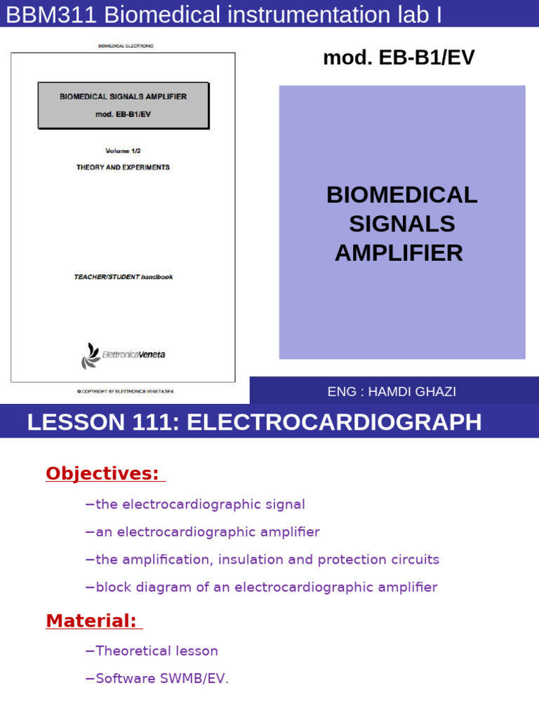 ECG Signal Amplification Overview | PDF | Amplifier | Electrocardiography