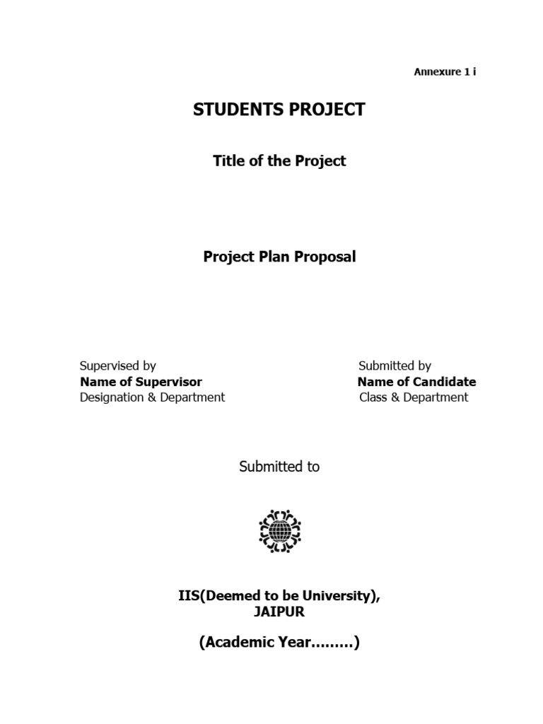 Student Project Proposal Format | PDF | Thesis