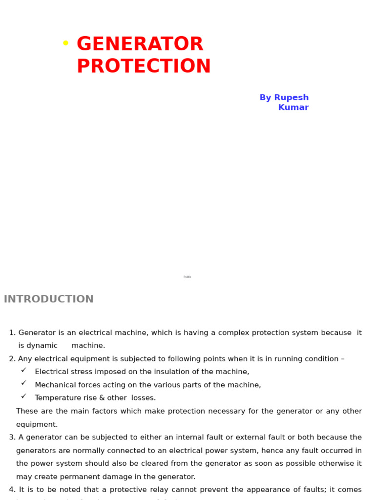 Generator Protection Systems Explained | PDF | Electric Generator ...