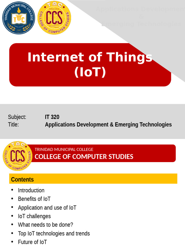 IoT Applications and Trends Overview | PDF | Internet Of Things ...