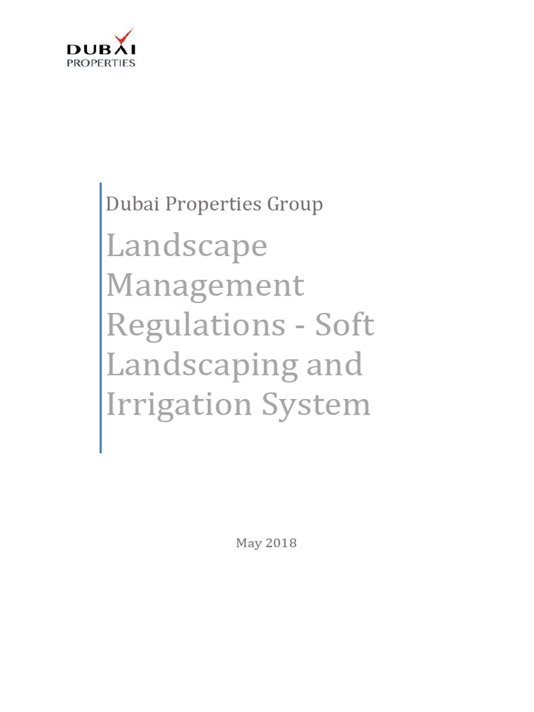 Dubai Soft Landscaping & Irrigation Guidelines | PDF | Soil | Sodium ...