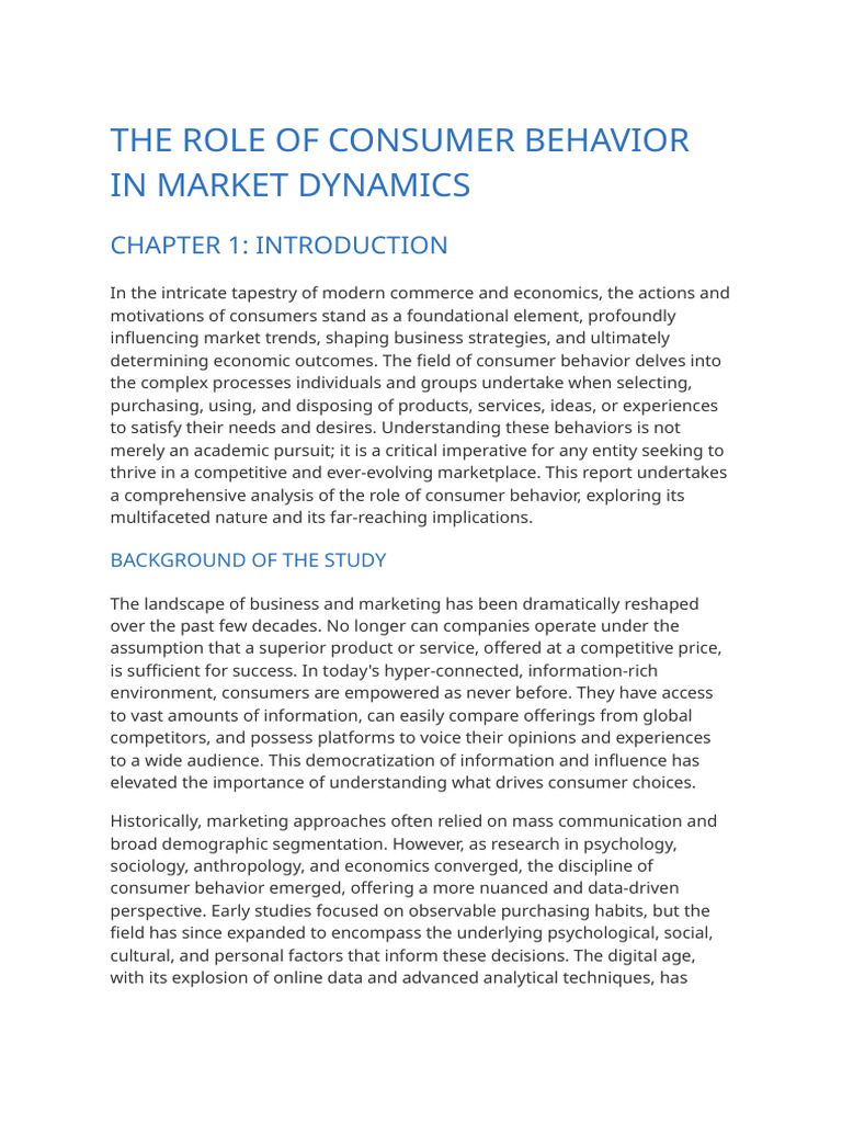Consumer Behaviour Report | PDF | Consumer Behaviour | Behavior
