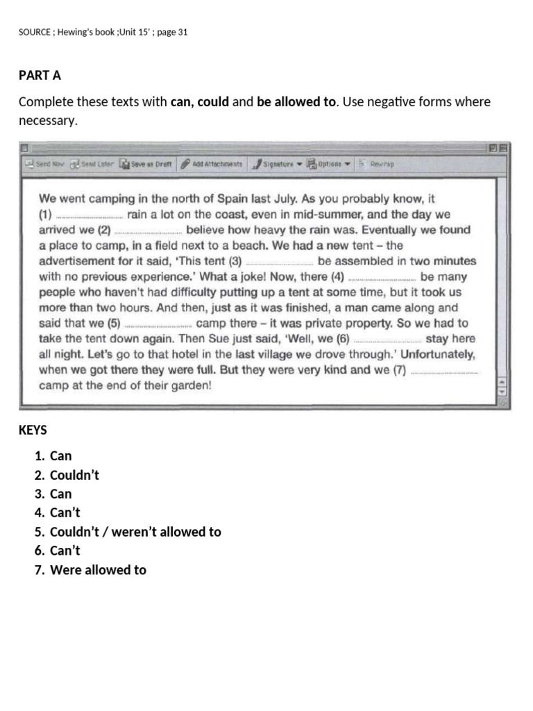 Modal Verbs Exercise Guide | PDF