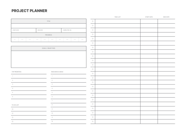 Project Planner Template Guide | PDF