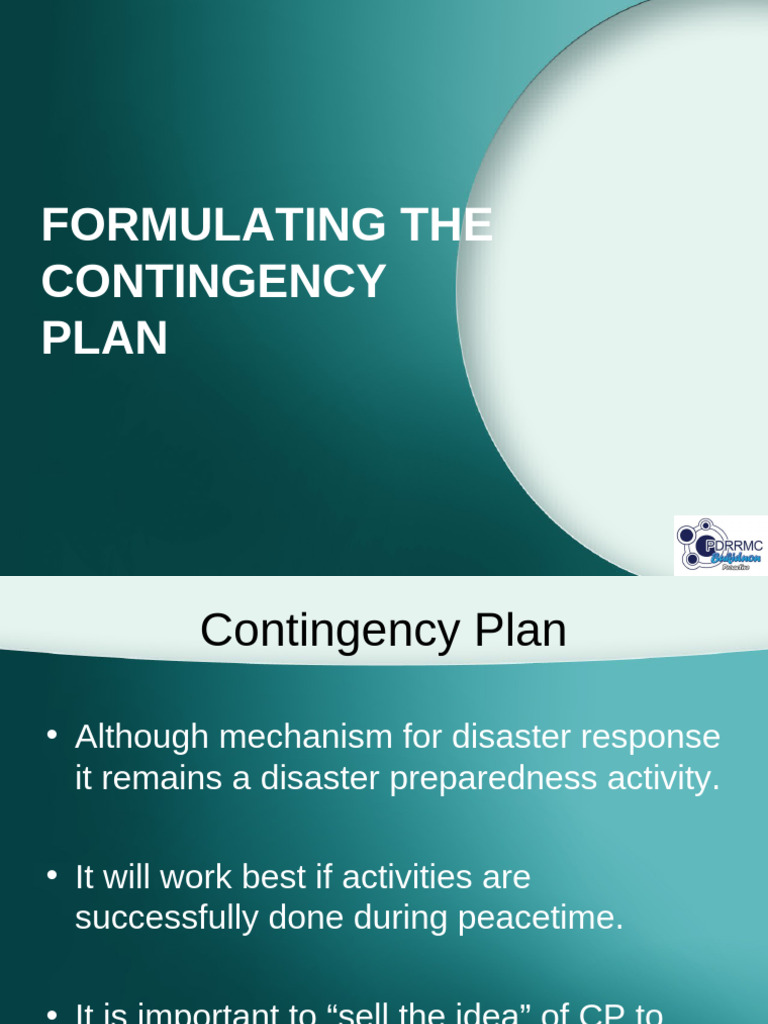 Contingency Plan Development Guide | PDF | Situation Awareness | Hazards