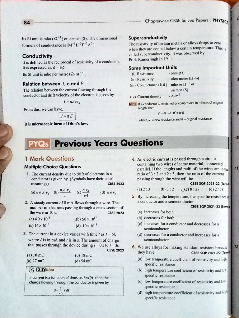 Current Electricity PYQ | PDF
