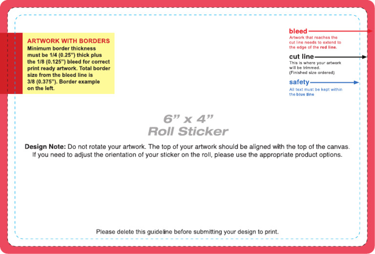 Artwork Border Guidelines for Stickers | PDF