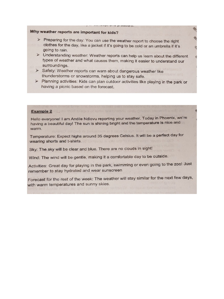 Weather Report | PDF